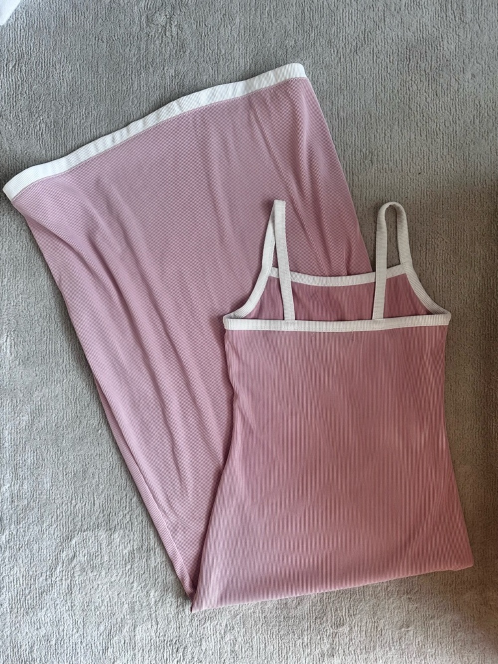 Pink Ribbed Maxi Dress Small - Picture 2 of 2